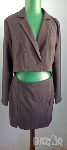 Рокля сако с изрязан участък H&M M/L Нова, снимка 6 - Рокли - 36711618