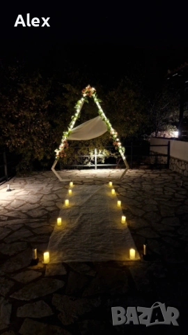 Дървени бохо сватбени арки под наем, снимка 15 - Други - 40272531