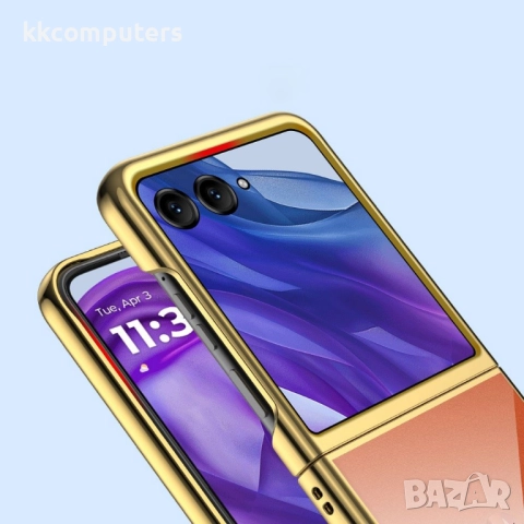 Motorola Razr 50 Ultra 5G Electroplating Удароустойчив Калъф и Протектор, снимка 6 - Калъфи, кейсове - 52200612