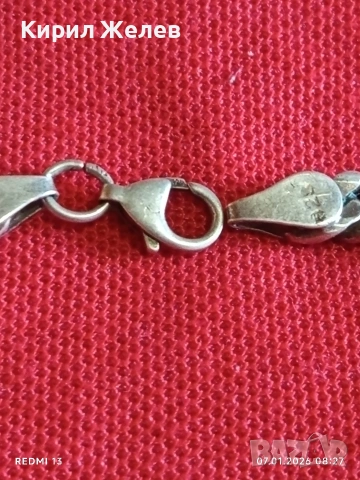 Сребърна гривна плетка тип КУБИНСКА класически и елегантен дизайн 16231, снимка 7 - Гривни - 53015242