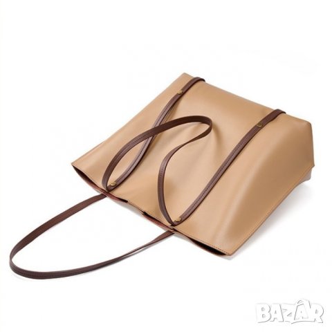 Дамска чанта Естествена кожа Brown 1155, снимка 2 - Чанти - 44000218