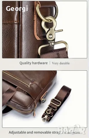 Елегантно/Ежедневна, Делова Бизнес чанта {куфарче за лаптоп 15”} Естествена кожа!, снимка 16 - Чанти - 49281298