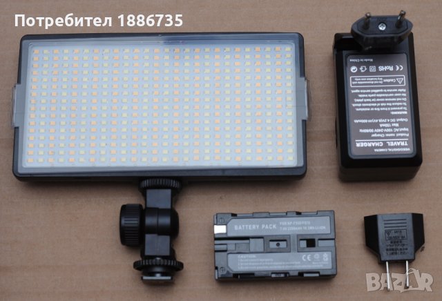  Осветление  416 LED Video Bi-color 3200-5600K с батерия и зарядно, снимка 2 - Батерии, зарядни - 39112916