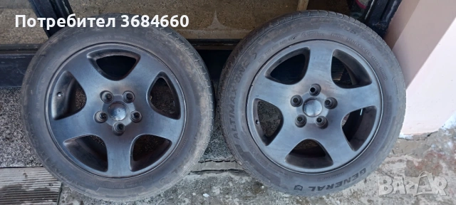 Продавам летни гуми GENERAL с джанти, снимка 2 - Гуми и джанти - 53534626