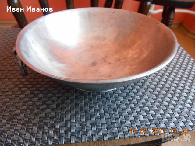 Retro tin fruit bowl 95 percent - фруктиера от калай, снимка 3 - Други ценни предмети - 39428610