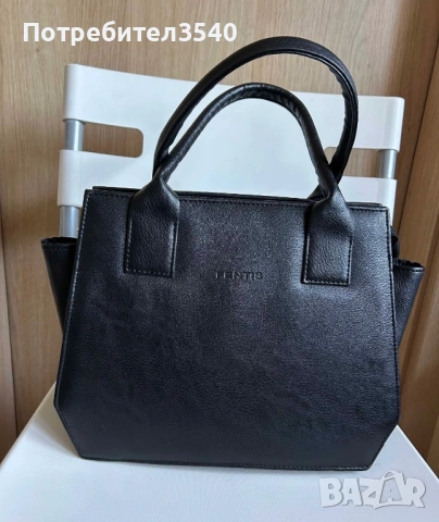 Черна дамска чанта Fentis, снимка 5 - Чанти - 44194707