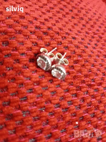 сребърен пръстен и обеци пандора , снимка 5 - Обеци - 53446148