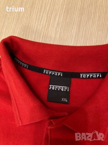 Страхотна оригинална тениска Ferrari, XXL, червен цвят , снимка 5 - Фен артикули - 43317845