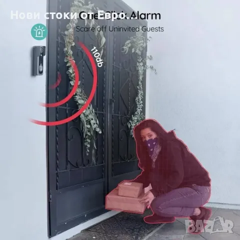 Безжичен звънец BOIFUN 2K-HD без абонамент, 166° интелигентен видео звънец,, снимка 8 - Други стоки за дома - 50321779