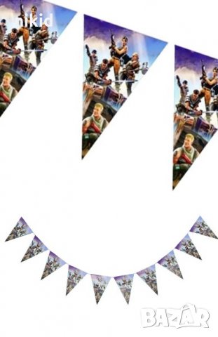 Fortnite Фортнайт 10 бр Парти Гирлянд Знаменца Флаг Банер, снимка 2 - Други - 27066798