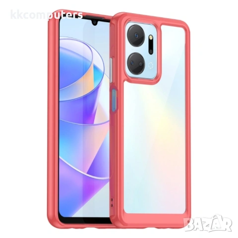 Honor X7A Силиконов Калъф Transparent TPU и Протектор, снимка 3 - Калъфи, кейсове - 53431503