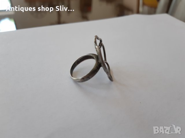 Сребърен пръстен във фората на цвете. №0149, снимка 4 - Пръстени - 33015114