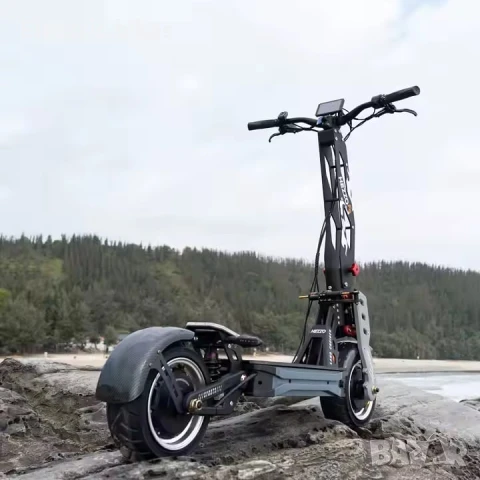 HEZZO F9 – Електрическа тротинетка с демпфер, 8000W, 90 км/ч, снимка 2 - Велосипеди - 50940599