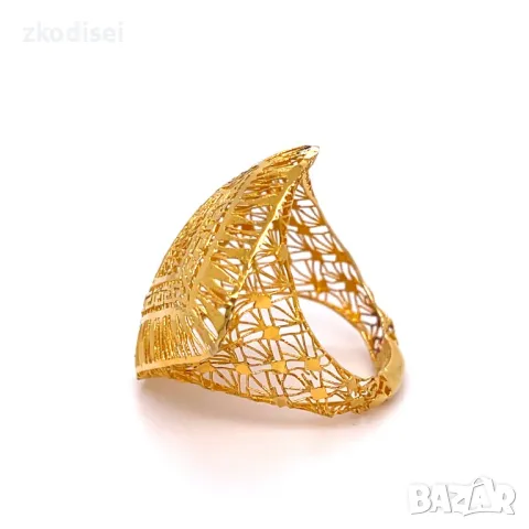 Златен дамски пръстен 2,62гр. размер:55 14кр. проба:585 модел:31039-1, снимка 2 - Пръстени - 49829137