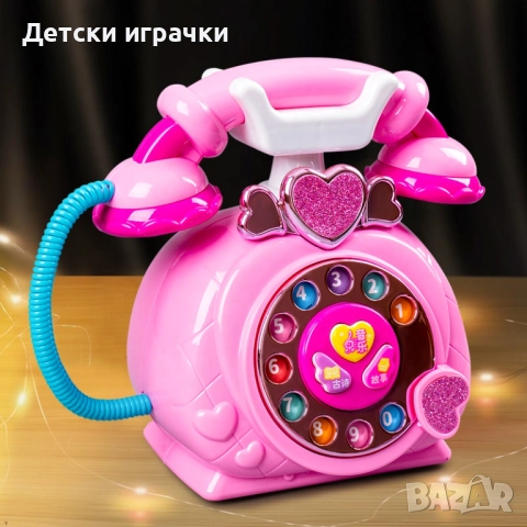 Телефон със светлинен и звуков циферблат, музикален, интерактивен, снимка 5 - Други - 52743754