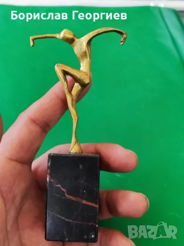 Бронзова пластика атлет на бондиков , снимка 3 - Колекции - 50030410