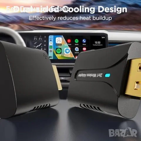 Нов 2025 DYUZO CarPlay/Android Auto адаптер – автоматично свързване, снимка 7 - Друга електроника - 47582191