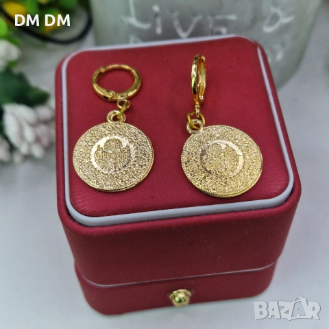 Обици „Coin Heritage“ – медицинска стомана с 18К позлата