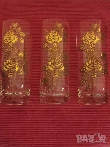 Винтидж сервиз, 6 чаши с релефна златна украса. , снимка 5 - Чаши - 43525101