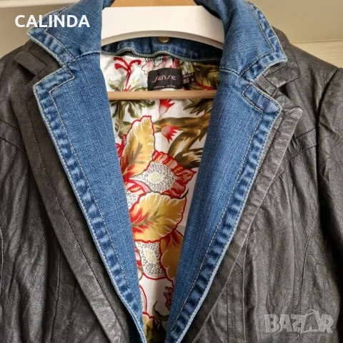 Кожено яке тип сако от естествена кожа, снимка 3 - Якета - 49620254