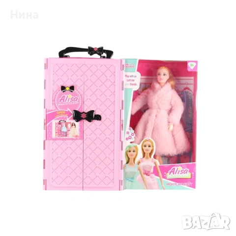 Кукла ALISA с модерни дрехи и гардероб, снимка 4 - Кукли - 53480368