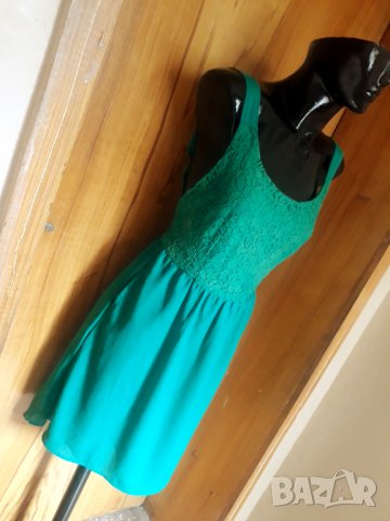 Тюркоазено-зелена лятна рокля с гол гръб С, снимка 2 - Рокли - 33566670