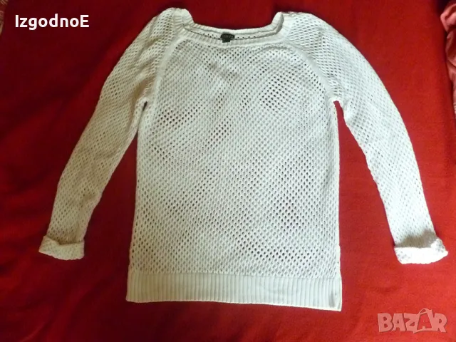 М-Л Лот плетени пуловери на дупки черен и бял, снимка 12 - Блузи с дълъг ръкав и пуловери - 47388852