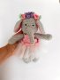 Слонче балерина, детска играчка ръчна изработка, плетени играчки, подарък за момиче, снимка 1 - Други - 43170874