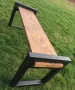 Градински комплект от метал и дърво - маса с две пейки, снимка 16
