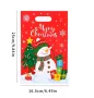 10 бр Двустранни снежен човек червени Коледни торбички за сладки подарък, снимка 2