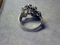 Нежен Флорален СРЕБЪРЕН ПРЪСТЕН Сребро 925 стилен Ажурен АРТ Модел, снимка 6