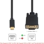 Адаптерен кабел Duttek USB C към VGA 6 фута/1.8 м, USB Type-C към VGA , снимка 2