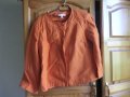 оранжево ленено сако, снимка 1 - Сака - 40608078