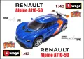 Bburago Renault Alpine A110-50 2012 - Мащаб 1:43, снимка 1