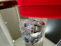 CARTIER Panthere de Cartier White Gold Paved Head Diamonds Пръстен, снимка 2