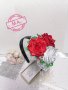 Страхотна диадема с рози бяла и червена! , снимка 5