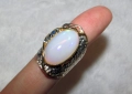 925 Сребърен пръстен етиопски опал 13 карата, снимка 5
