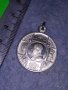 КАТОЛИЧЕСКИ РЕЛИГИОЗЕН МЕДАЛЬОН ИКОНКА ДВУСТРАННА РЯДКА ПОСРЕБРЕНА ИТАЛИЯ 31231, снимка 5