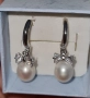 Дамски обеци от естествени перли и сребро, снимка 1