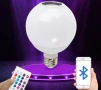 Цветна LED крушка с дистанционно управление – 16 цвята, снимка 16