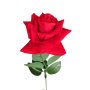782 Изкуствена роза червена разцъфнала декорация за дом 60см, снимка 2