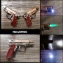 Запалка - пистолет, с фенерче, ветроустойчива, метална, снимка 1 - Запалки - 32521535