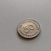 50 пфенига 1949 F  - Германия, снимка 2 - Нумизматика и бонистика - 36804852