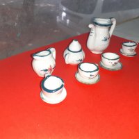 Разкошен порцеланов сервиз миниатюри - порцелан миниатюра, снимка 3 - Антикварни и старинни предмети - 37634750
