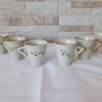 Комплект 6 броя чаши за кафе - Български порцелан от соц-а, снимка 1 - Чаши - 43984545