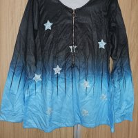 Блуза със звезди и цип, снимка 1 - Блузи с дълъг ръкав и пуловери - 43792926