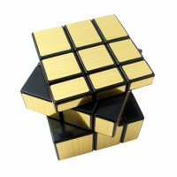 Куб, Огледален , Тип Рубик, Магически, Златист, снимка 2 - Образователни игри - 40104917