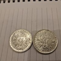  2 бр 5 Френски франка 1960 сребро, снимка 2 - Нумизматика и бонистика - 43700492