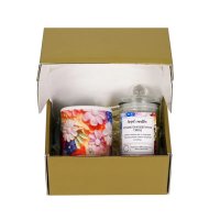 Подаръчен комплект "Релакс" с чаша и ароматерапевтична свещ, снимка 2 - Декорация за дома - 43711265