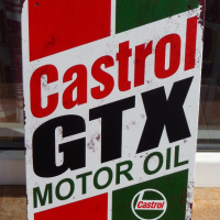 Метална табела кола Castrol GTX Кастрол моторно масло реклама смяна масла, снимка 1 - Рекламни табели - 44879837